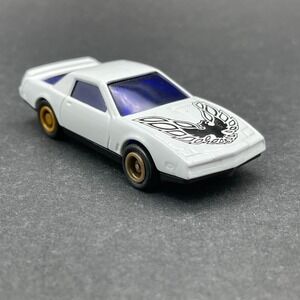 MC Toy Pull Back Pontiac Firebird Vehicle Car White Diecast 1/64 Scale Loose